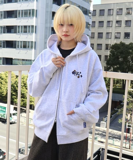 Flower Bubble Zip Hoodie