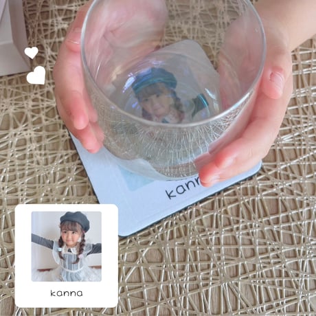 写真入りコースター正方形【お仕立券／作成後納品も可能】