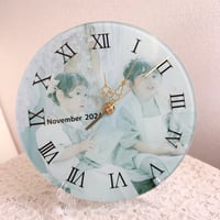 写真入り　名前入り　オリジナル時計　ガラス時計　ミラー時計　ガラス 写真入り 名前入り オリジナル時計 ガラス時計 ミラー時計 ガラス