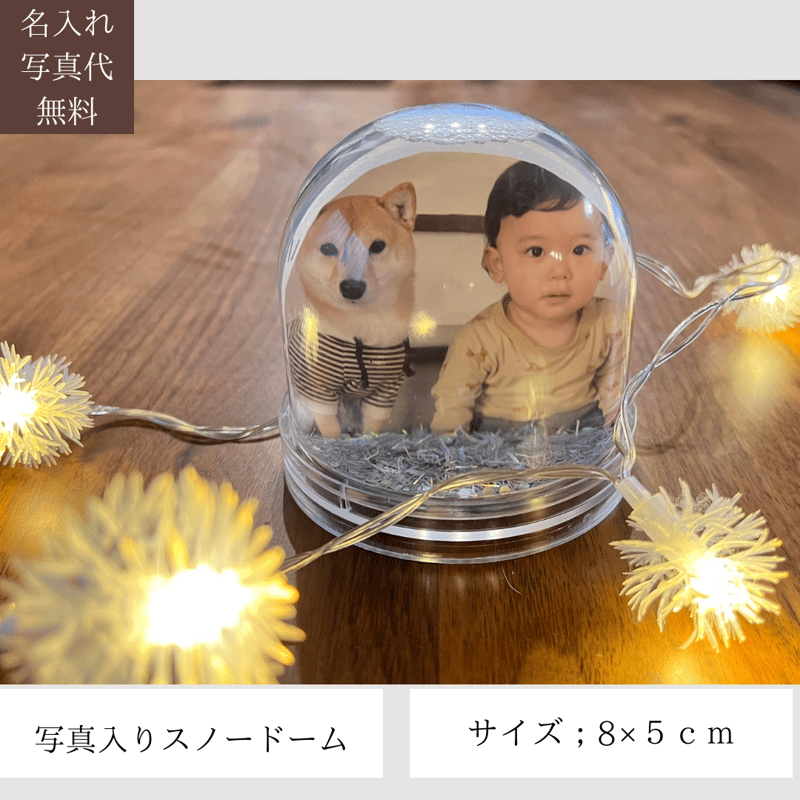 写真入りグリッタードーム(スノードーム) | ONAMAETOKEI