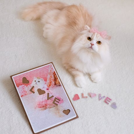 写真入りパズル【ピースLOVEorシンプルデザイン】【お仕立券／作成後納品も可能】