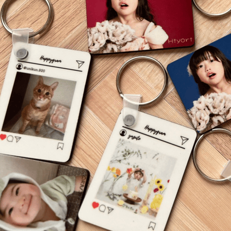 2個【写真入り キーホルダー 】お気に入りの写真で作る『世界でひとつのキーホルダー』+1個無料【お仕立券／作成後納品も可能】
