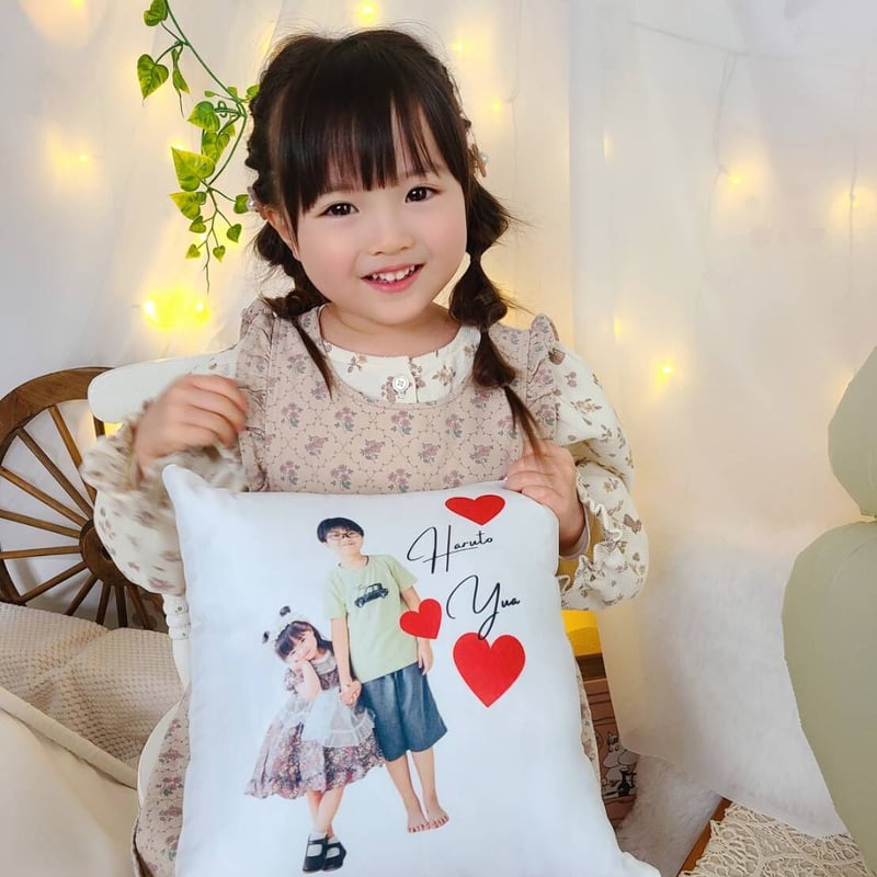 フォトプリント◆人物デザイン クッション 43×41 東レ中材 人物デザイン◇フォトプリントクッション 43×41 東レ中材 写真入り