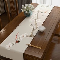 モクレン花と鳥　テーブルランナー　180cm*33cm