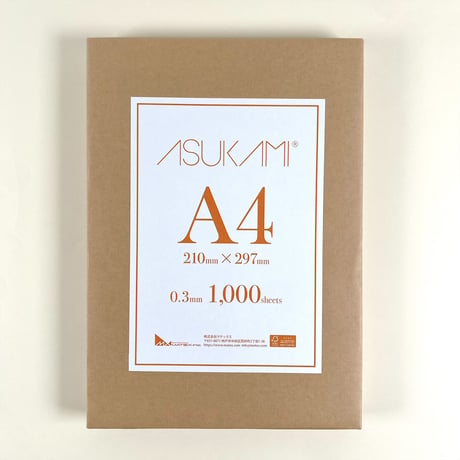 ASUKAMI®（アスカミ）A4　紙厚0.3mm　　100枚/1000枚
