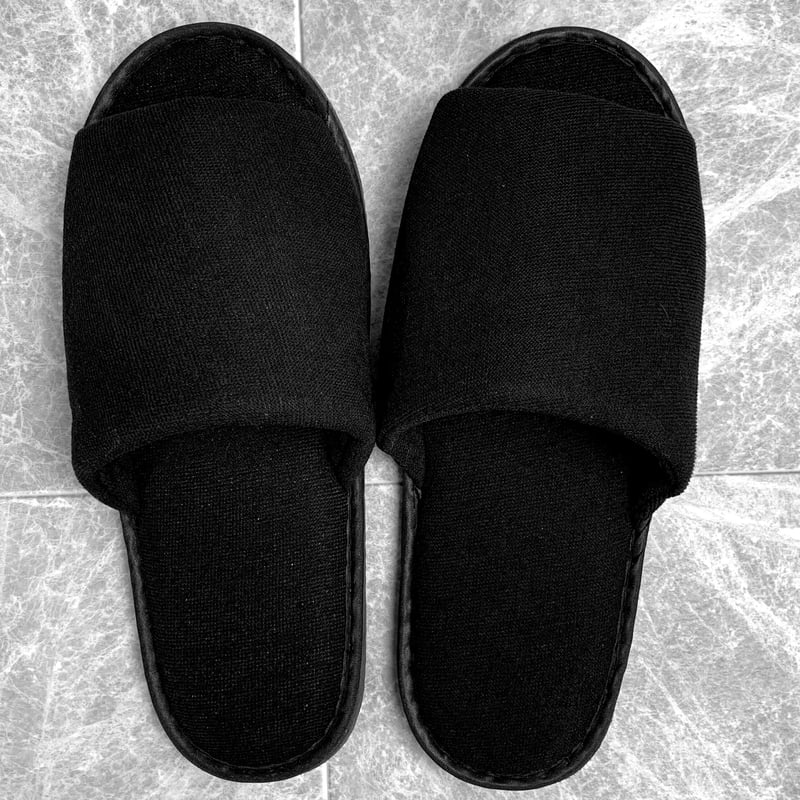 使い捨てスリッパ《リッチブラック》袋入り 100足 [SRI-100