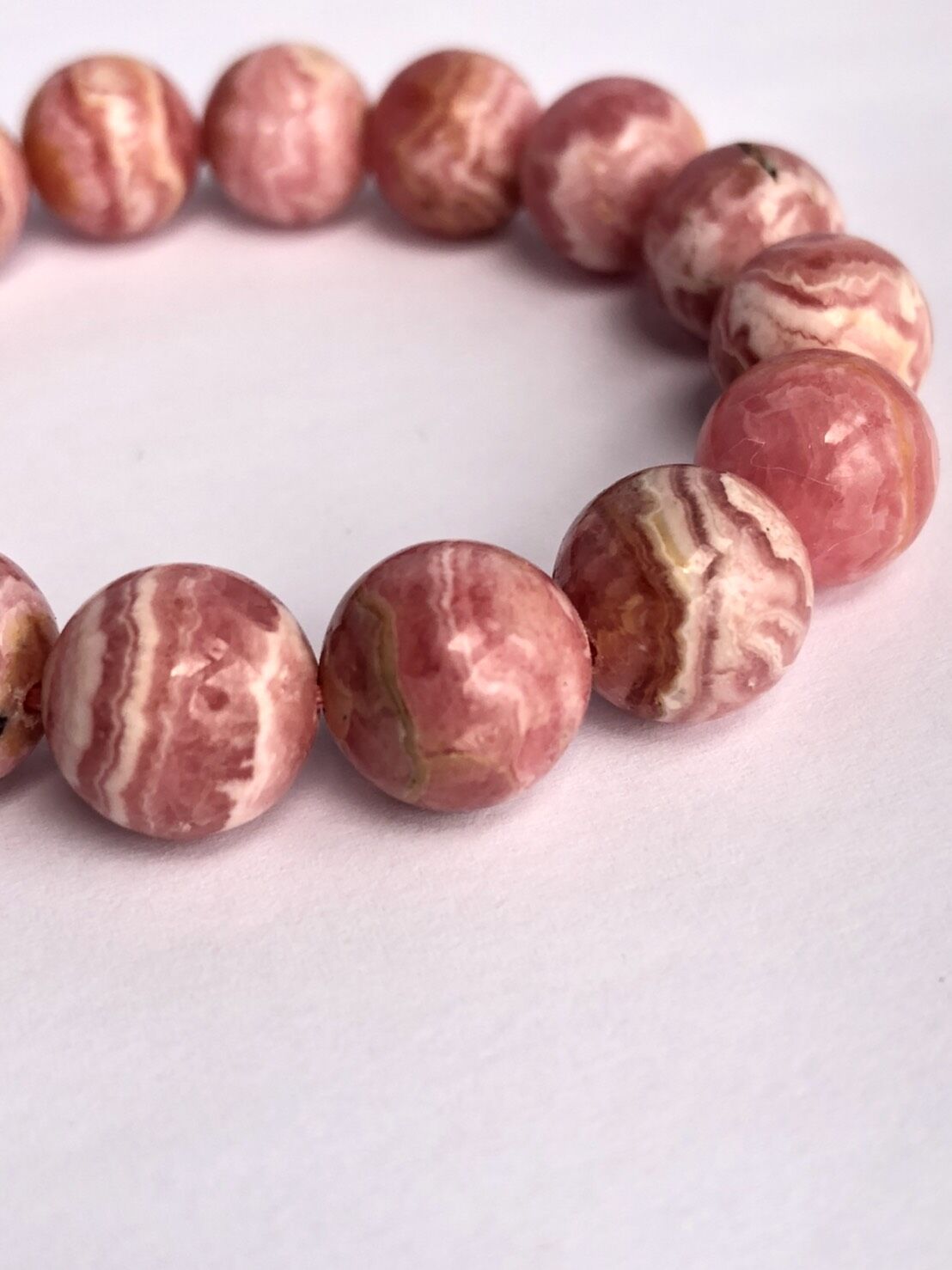 最上級】天然石 AAAAA+ インカロ―ズ ブレスレット 12㎜ インカローズ