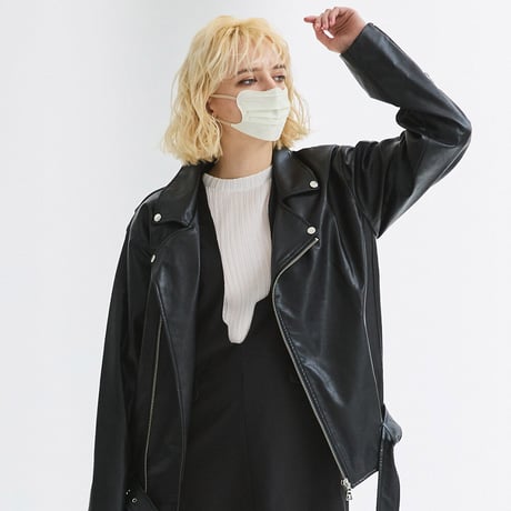 【冷感マスク】D.masque［オフホワイト × ライトベージュ］5枚入り
