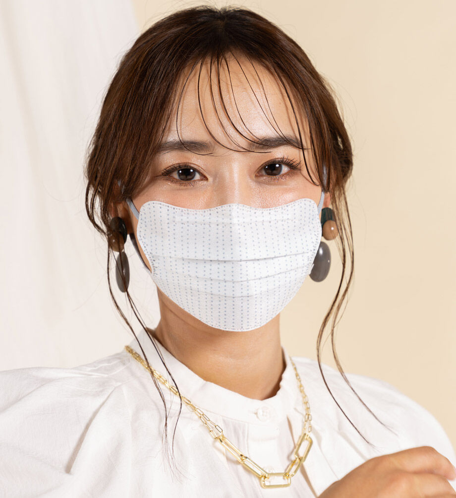 冷感マスク】［PIN DOT×Foggy Blue］ “PIN DOT” SUMMER CO