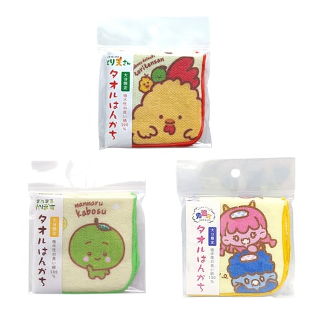 【メール便発送】湯あがり本舗オリジナルキャラクター　タオルはんかち