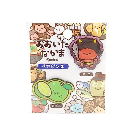 【メール便発送】おおいたなかま　ペアピンズ