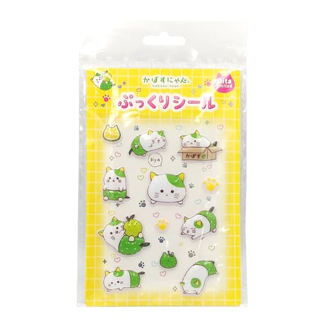 【メール便発送】かぼすにゃん ぷっくりシール