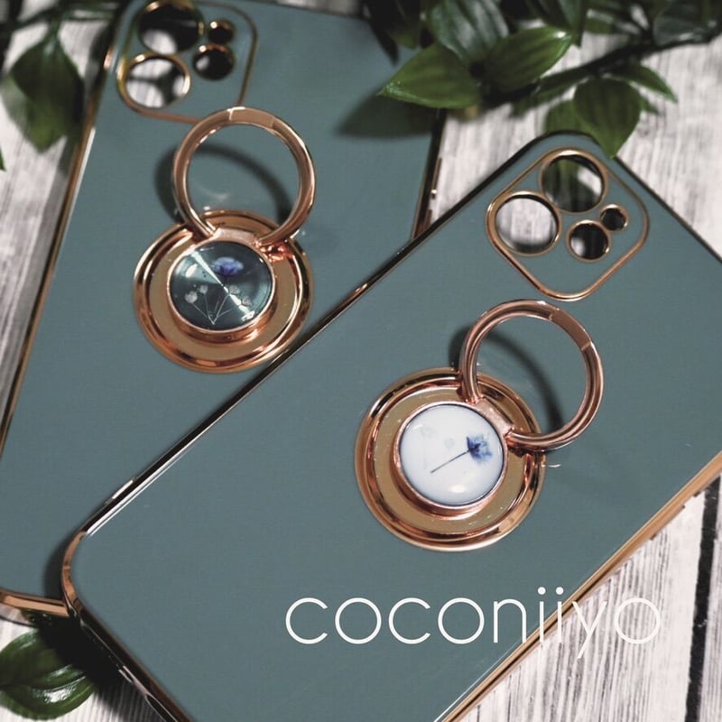 かすみ草　bluemix　スマホリング かすみ草bluemixスマホリング