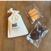 アイシングマ巾着付きクッキー black