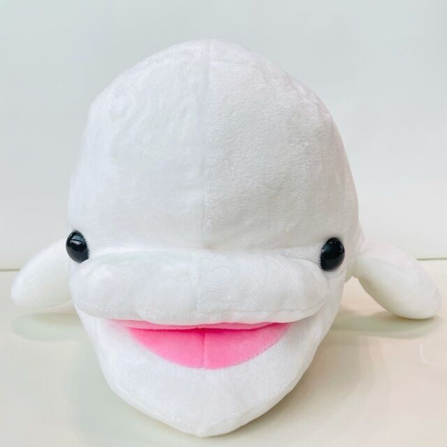 シロのぬいぐるみ 青い首輪付き りんかるぬいぐるみ（ボールチェーン付） | りんかる | mirai