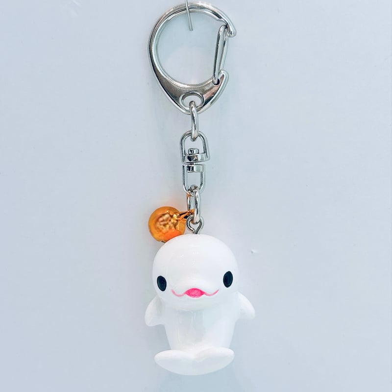 AQUAS 鈴付きしろいるかキーホルダー | AQUAS Gift Shop / onli