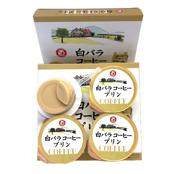 白バラコーヒープリン 4個入 | AQUAS Gift Shop / online store