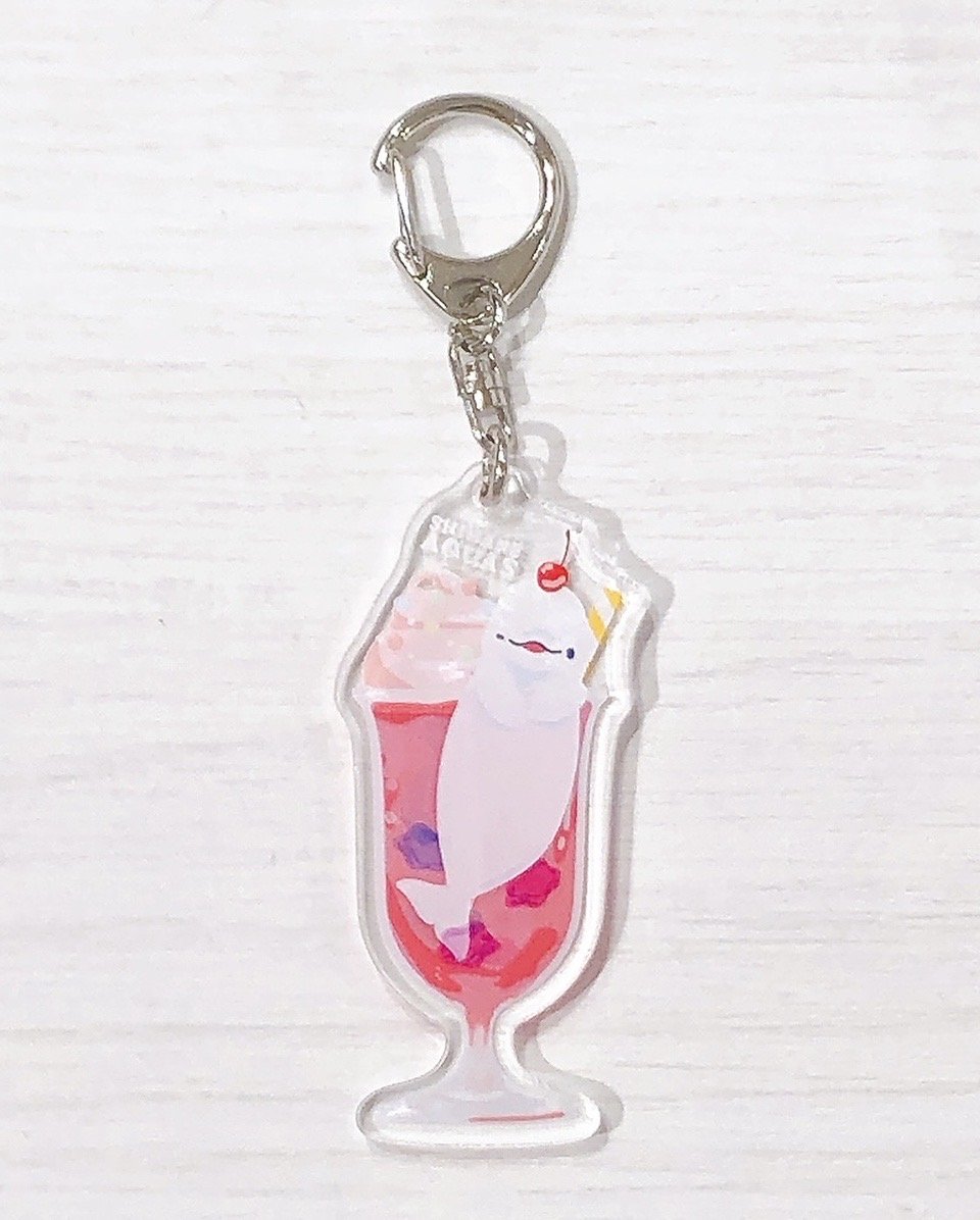 アクアスオリジナル トロピカルソーダベルーガ アクリルキーホルダー