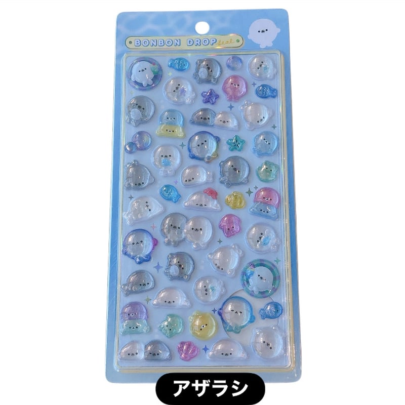 １２種類　ボンボンドロップシール　アニマル　水族館　レッサーパンダ　ぷかぷか ボンボンドロップシール アニマル 水族館 レッサーパンダ パンダ