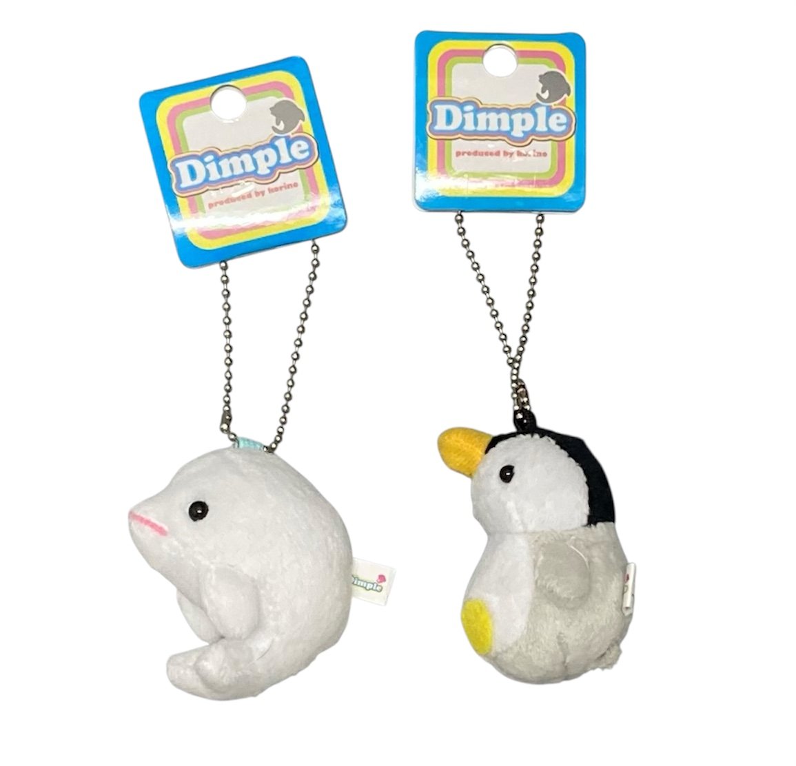 Dimple ボールチェーン シロイルカ、ペンギン | AQUAS Gift Shop