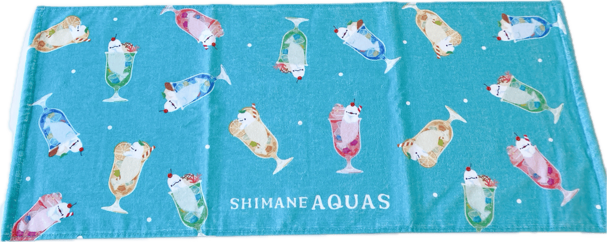 アクアスオリジナル フェイスタオル トロピカルソーダベルーガ柄