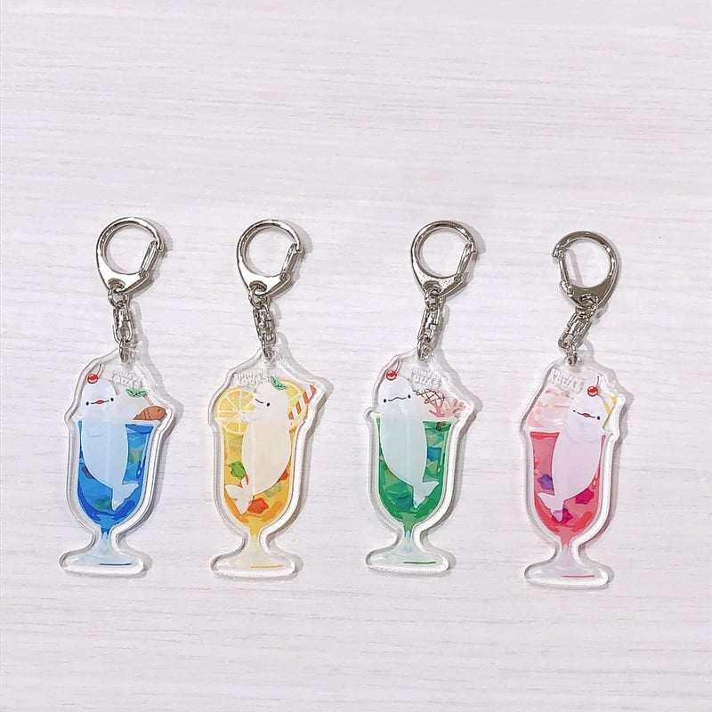 アクアスオリジナル トロピカルソーダベルーガ アクリルキーホルダー