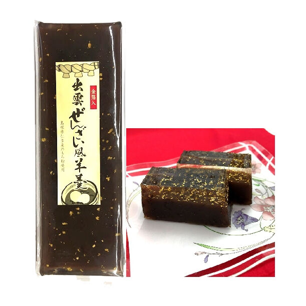 関の白×2（30g×2）、明昔×2、青雲×2、雲門×2 （各40g） 金箔入 出雲ぜんざい風羊羹 | AQUAS Gift Shop / online store