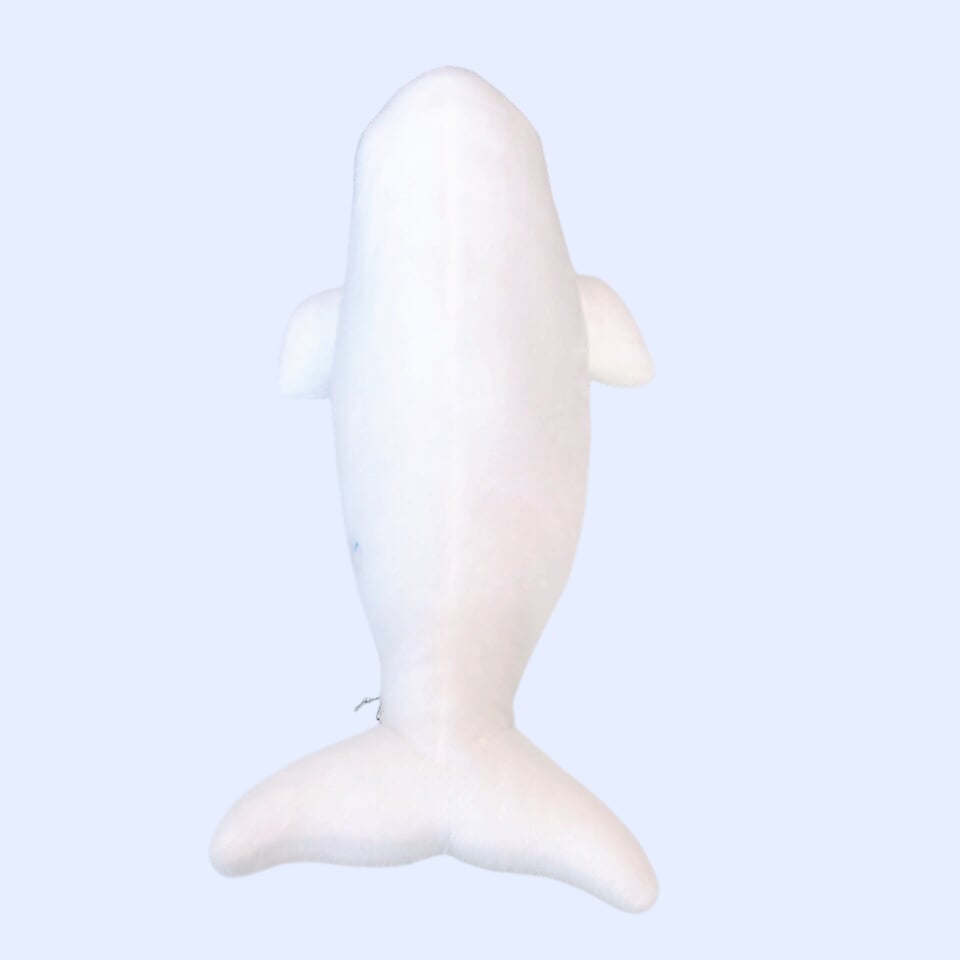 白い陶器のシロイルカの置物 ほぁほぁシロイルカL | AQUAS Gift Shop / online store