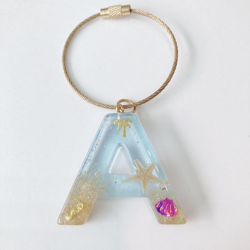 スターサンドイニシャルキーリング | AQUAS Gift Shop / online
