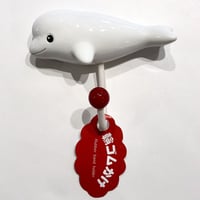 シロイルカ輪ゴムかけ