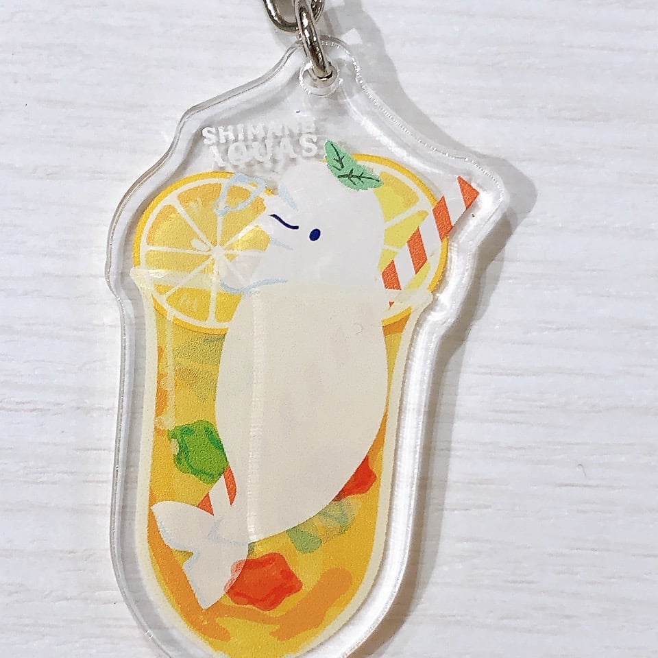 アクアスオリジナル トロピカルソーダベルーガ アクリルキーホルダー