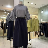 デザイン袖とオーガンジーリバーシブルスカート