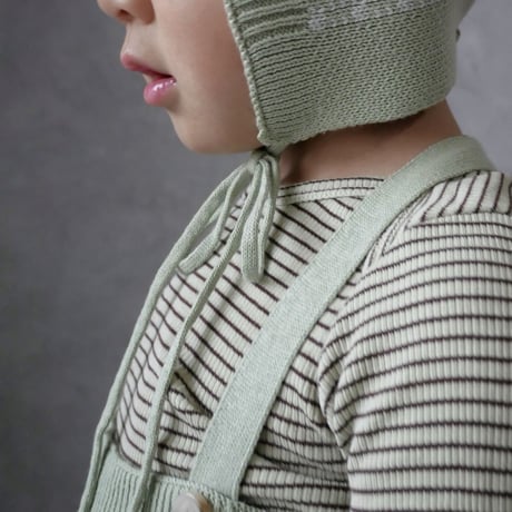 【 ラスト1点 】poche  /  knit salopette - pistachio