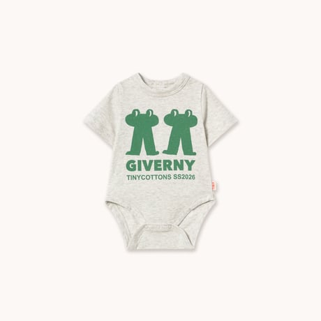 TINYCOTTONS  /  FROG & FROG GRAPHIC BODY light grey heather