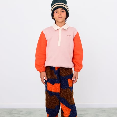 TINYCOTTONS  /  COLOR BLOCK POLO SLEEVE TEE