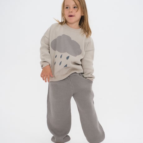 【 予約 】Meadow's Tale  /  Cotton baggy pants – grey