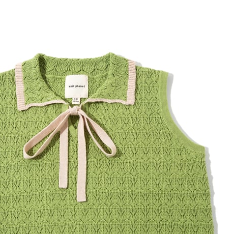 knit planet / FLORAL BLOUSE -LAWNGREEN