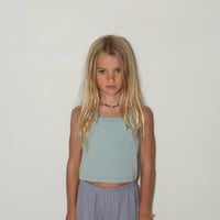 SUMMER and STORM  /  CLASSIC CROPPED SINGLET - BLUE