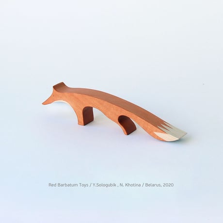 REDBARBATUM /  Fox Dad Wooden Figure
