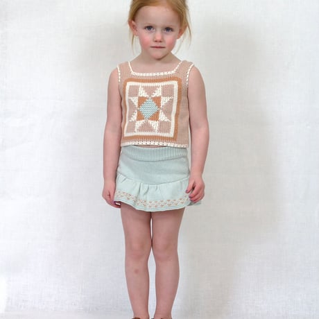 【 ラスト1点 】iver & isla  /  patchwork quilt pullover vest  -teacake