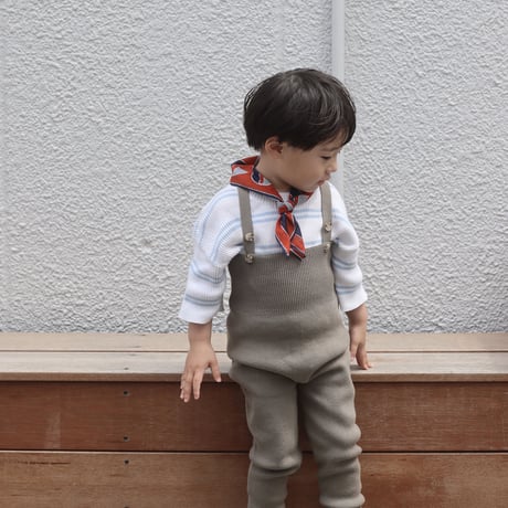 poche  /  knit salopette - taupe