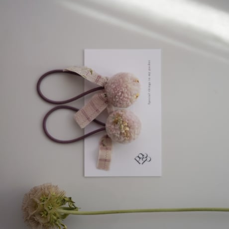 poche  /  pom hair ties - cotton candy