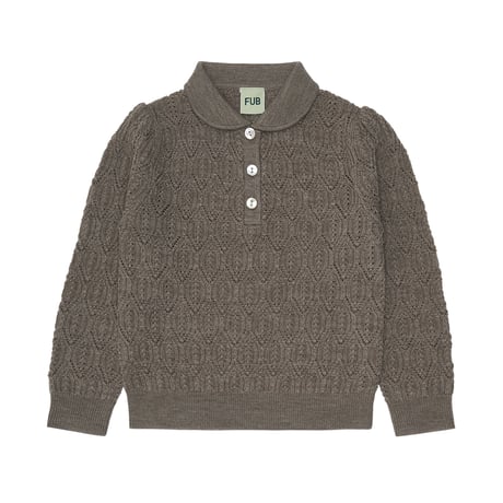 FUB  /  Pointelle blouse Beige Melange