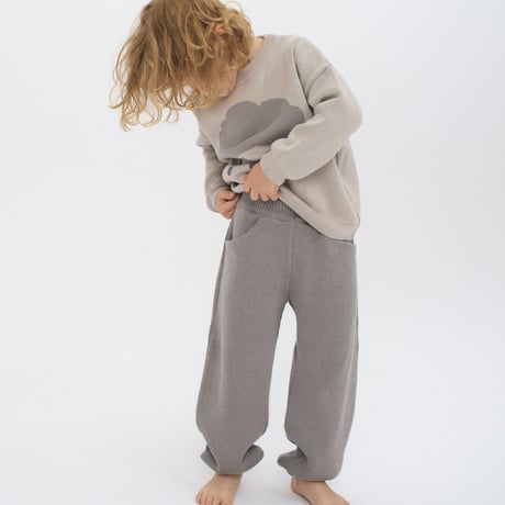 【 予約 】Meadow's Tale  /  Cotton baggy pants – grey