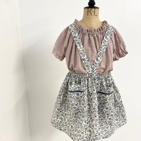 【 ラスト1点 】wren  /  Mimi Pocket Pinafore Skirt in Liberty Cotton Lawn