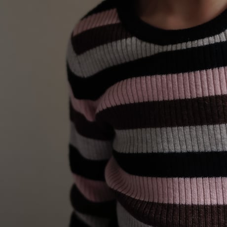 poche  /  mulch stripe rib sweater - dessert