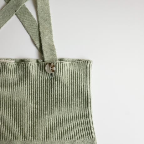 【 ラスト1点 】poche  /  knit salopette - pistachio
