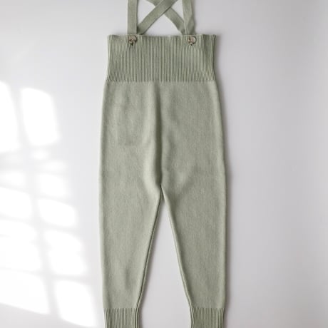【 ラスト1点 】poche  /  knit salopette - pistachio