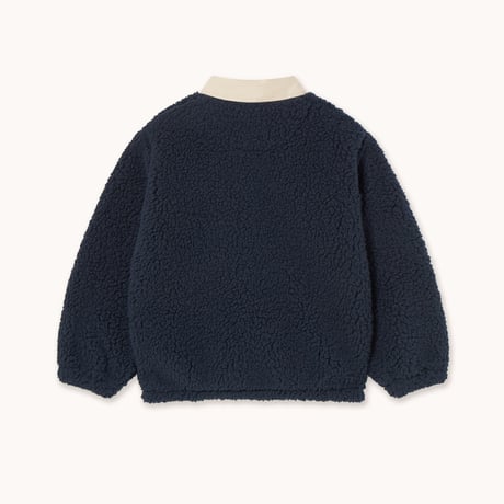 TINYCOTTONS  /  SHERPA COLLAR SWEATSHIRT   -navy