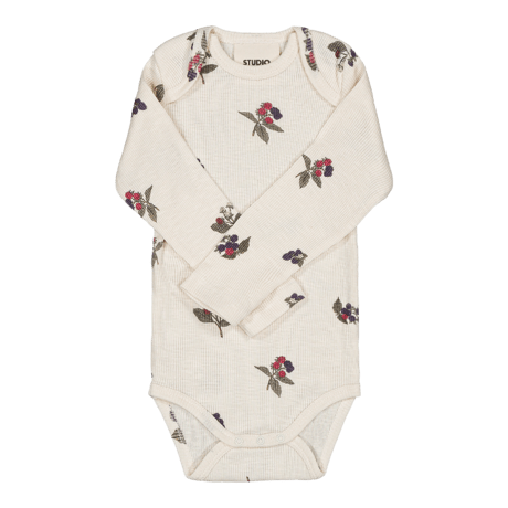 STUDIO BOHEME  /  WOODY BODYSUIT  ECRU / BLACKBERRIES